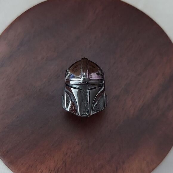 Star Wars Jewelry - 925 Sterling Silver Mandalorian Helmet Star Wars Charm